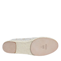 Dolce & Gabbana White Lace Viscose Espadrilles Flats Shoes