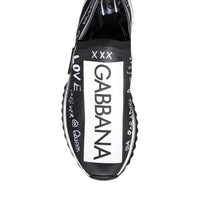 Dolce & Gabbana Black White Sorrento Low Top Sneakers Shoes