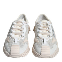 Dolce & Gabbana White Lace NS1 Low Top Sneaker Sports Shoes