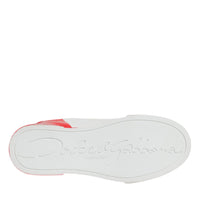 Dolce & Gabbana White Red Portofino Low Top Sneakers Shoes