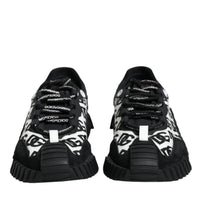 Dolce & Gabbana Black Logo Lace Up Low Top NS1 Sneakers Shoes