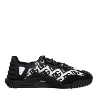 Dolce & Gabbana Black Logo Lace Up Low Top NS1 Sneakers Shoes