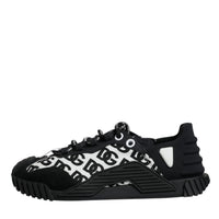 Dolce & Gabbana Black Logo Lace Up Low Top NS1 Sneakers Shoes