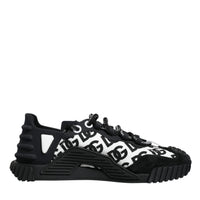 Dolce & Gabbana Black Logo Lace Up Low Top NS1 Sneakers Shoes