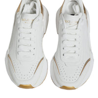 Dolce & Gabbana White Gold Daymaster Low Top Sneakers Shoes