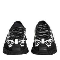 Dolce & Gabbana Black Logo Lace Up Low Top NS1 Sneakers Shoes