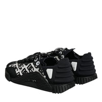 Dolce & Gabbana Black Logo Lace Up Low Top NS1 Sneakers Shoes