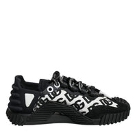 Dolce & Gabbana Black Logo Lace Up Low Top NS1 Sneakers Shoes