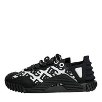 Dolce & Gabbana Black Logo Lace Up Low Top NS1 Sneakers Shoes