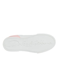 Dolce & Gabbana White Pink Portofino Low Top Sneakers Shoes