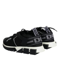 Dolce & Gabbana Black Mesh Sorrento Trekking Sneakers Shoes