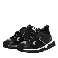 Dolce & Gabbana Black Mesh Sorrento Trekking Sneakers Shoes