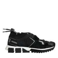 Dolce & Gabbana Black Mesh Sorrento Trekking Sneakers Shoes