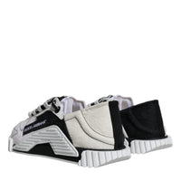 Dolce & Gabbana White Black Low Top NS1 Sneakers Shoes