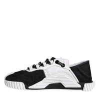 Dolce & Gabbana White Black Low Top NS1 Sneakers Shoes