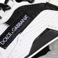 Dolce & Gabbana White Black Low Top NS1 Sneakers Shoes