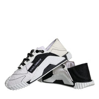 Dolce & Gabbana White Black Low Top NS1 Sneakers Shoes