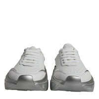 Dolce & Gabbana Silver White Daymaster Low Top Sneakers Shoes