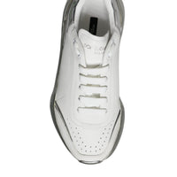 Dolce & Gabbana Silver White Daymaster Low Top Sneakers Shoes