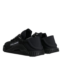 Dolce & Gabbana Black Nylon Low Top NS1 Sneakers Shoes