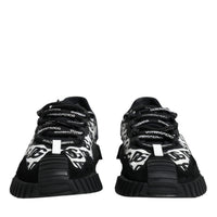 Dolce & Gabbana Black Logo Lace Up Low Top NS1 Sneakers Shoes