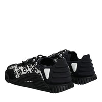 Dolce & Gabbana Black Logo Lace Up Low Top NS1 Sneakers Shoes