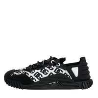 Dolce & Gabbana Black Logo Lace Up Low Top NS1 Sneakers Shoes