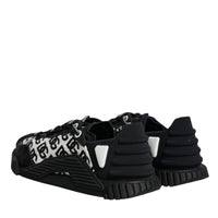 Dolce & Gabbana Black Logo Lace Up Low Top NS1 Sneakers Shoes