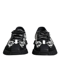 Dolce & Gabbana Black Logo Lace Up Low Top NS1 Sneakers Shoes