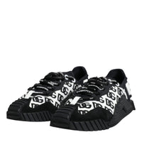 Dolce & Gabbana Black Logo Lace Up Low Top NS1 Sneakers Shoes