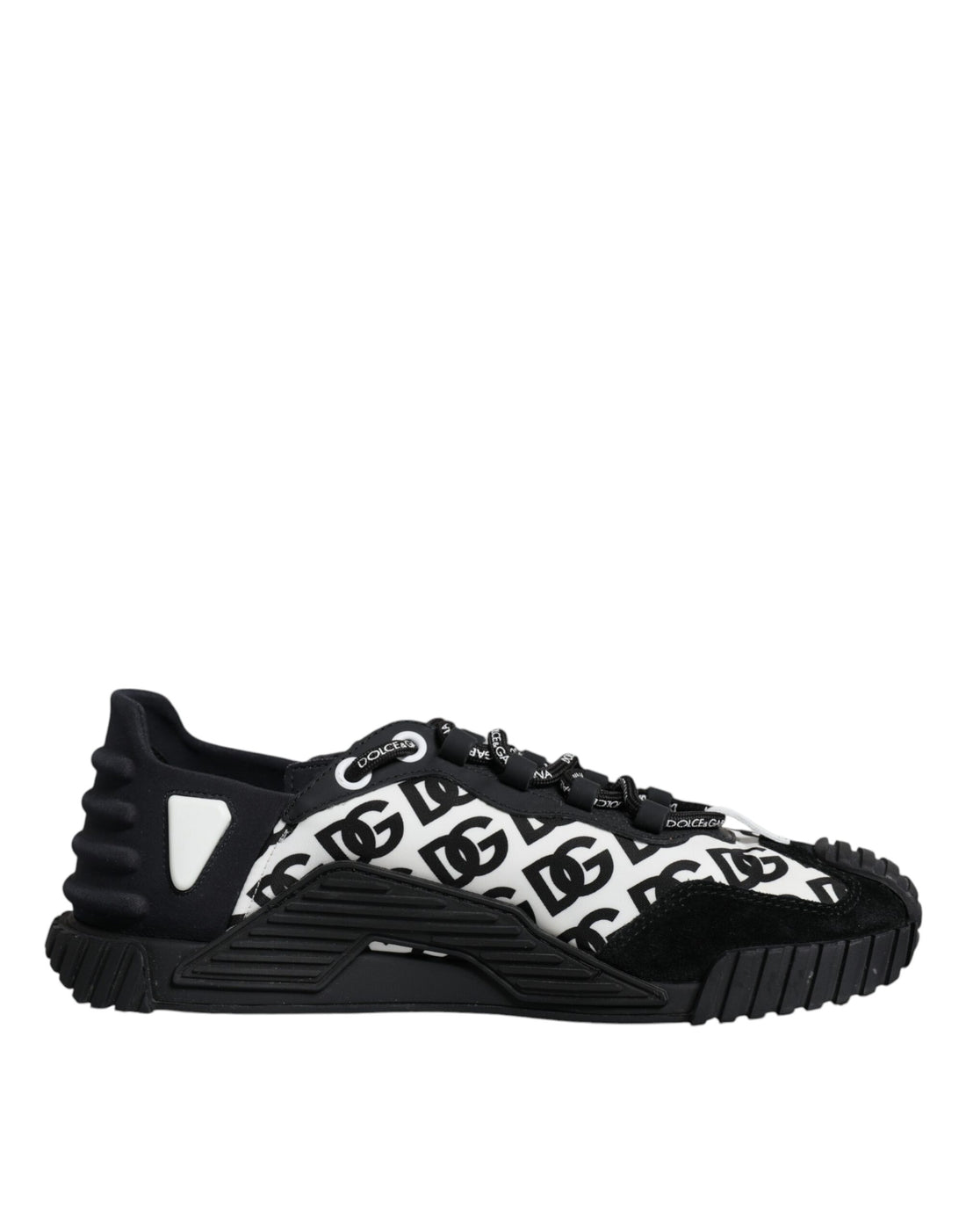 Dolce & Gabbana Black Logo Lace Up Low Top NS1 Sneakers Shoes