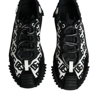 Dolce & Gabbana Black Logo Lace Up Low Top NS1 Sneakers Shoes