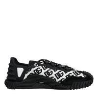 Dolce & Gabbana Black Logo Lace Up Low Top NS1 Sneakers Shoes