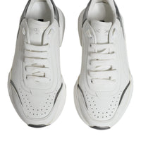 Dolce & Gabbana Silver White Daymaster Low Top Sneakers Shoes