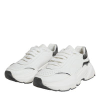 Dolce & Gabbana Silver White Daymaster Low Top Sneakers Shoes