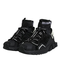 Dolce & Gabbana Black Sorrento Socks Logo Sneakers Shoes