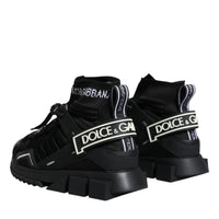 Dolce & Gabbana Black Sorrento Socks Logo Sneakers Shoes