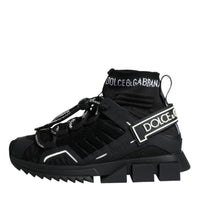 Dolce & Gabbana Black Sorrento Socks Logo Sneakers Shoes