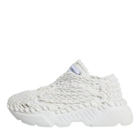 Dolce & Gabbana White Knitted Daymaster Sneakers Shoes