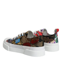 Dolce & Gabbana Multicolor Patchwork Low Top Sneakers Shoes