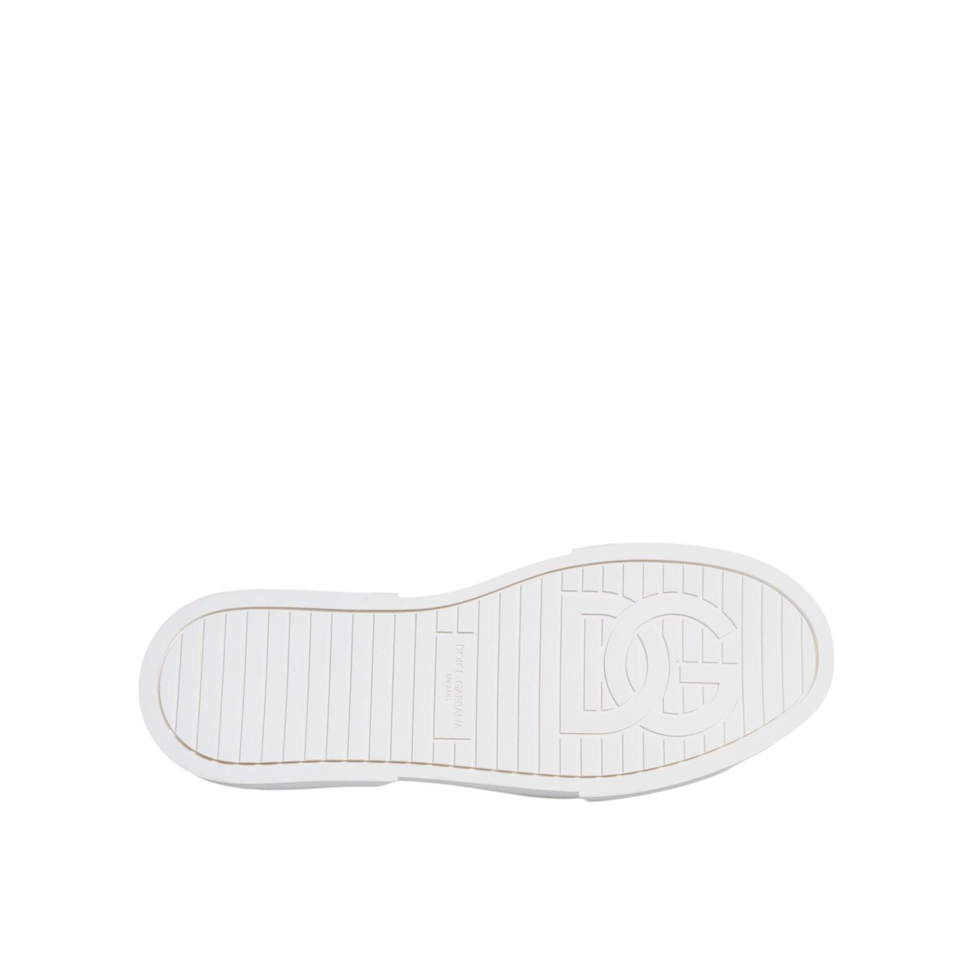 Dolce &amp; Gabbana Pink White Canvas Logo Low Top Sneakers Shoes