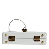 Dolce & Gabbana White Graffiti Print Clutch Crossbody Bag