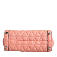 Michael Kors Peach Quilted Leather Logo Crossbody VIVIANNE Messenger Bag