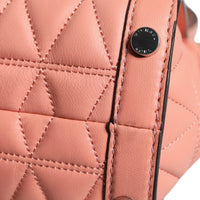 Michael Kors Peach Quilted Leather Logo Crossbody VIVIANNE Messenger Bag