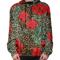 Dolce & Gabbana Multicolor Leopard Floral Hooded Jacket