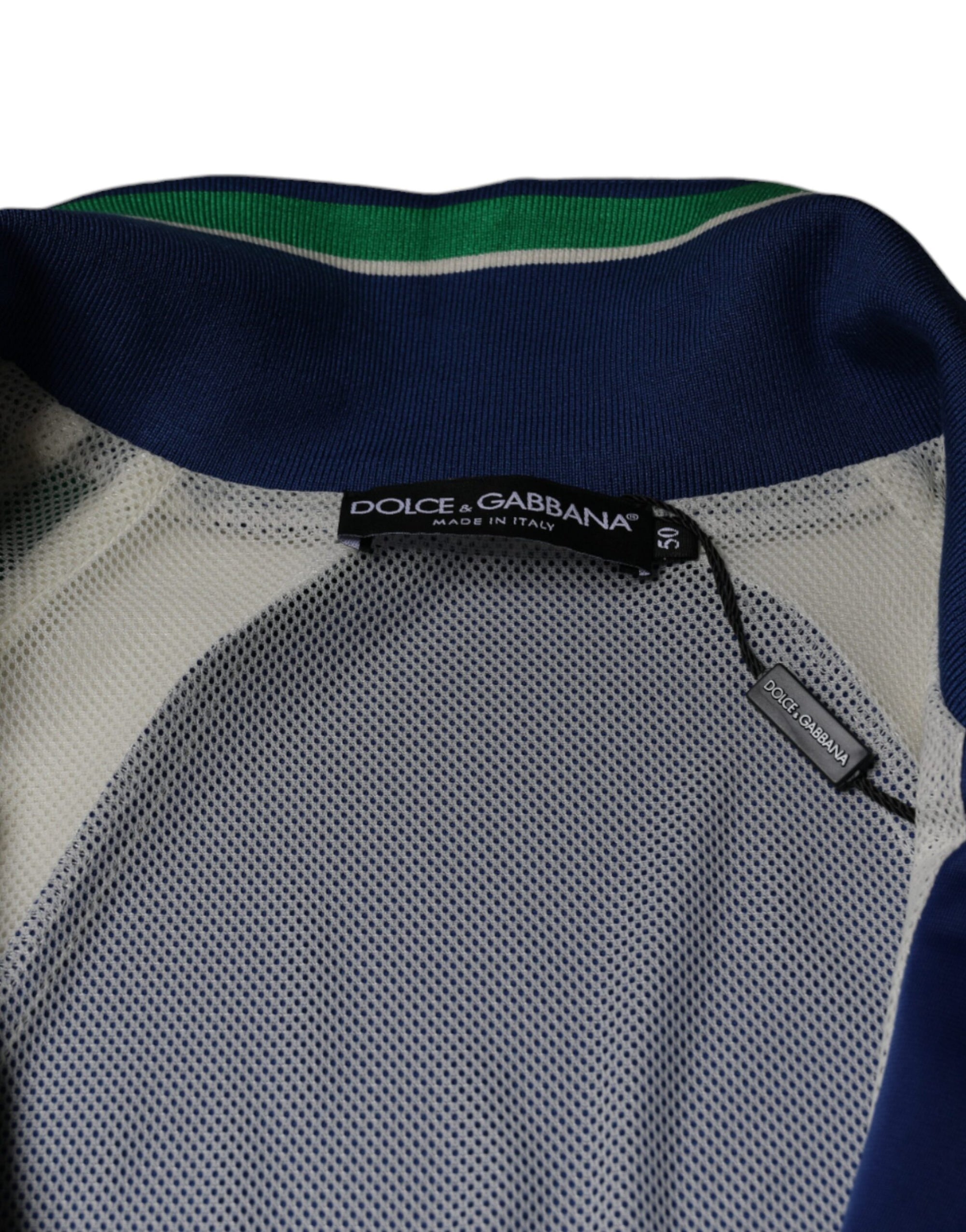 Dolce &amp; Gabbana Multicolor Polyester Full Zip Bomber Jacket