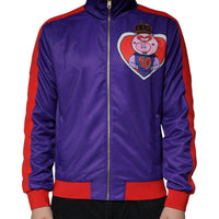 Dolce & Gabbana Purple YEAR OF THE PIG Full Zip Bomber Jacket