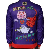 Dolce & Gabbana Purple YEAR OF THE PIG Full Zip Bomber Jacket