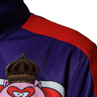 Dolce & Gabbana Purple YEAR OF THE PIG Full Zip Bomber Jacket