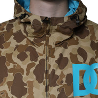 Dolce & Gabbana Brown Camouflage Hooded Pullover Jacket